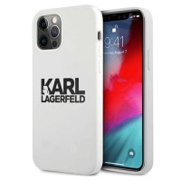 Силиконов калъф кейс KARL LAGERFELD за iPhone 12 Pro Max ,бял