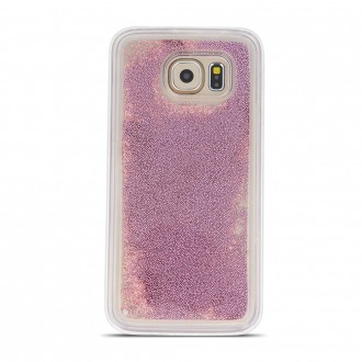 Силиконов калъф кейс Pearl за Samsung A40 с течен гел , розово злато