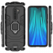 Силиконов калъф кейс Ring Armor Kickstand magnetic car holder Tough Rugged Cover за Xiaomi Redmi Note 8 Pro, черен 7