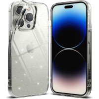 Силиконов калъф кейс Ringke Air GLITTER, За iPhone 14 Pro, Прозрачен	