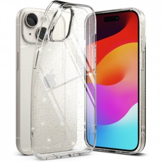 Силиконов калъф кейс Ringke Air GLITTER, За iPhone 15, Прозрачен