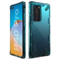 Силиконов калъф кейс Ringke FUSION X ,За Huawei P40 Pro,TURQUOISE GREEN