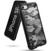 Силиконов калъф кейс Ringke FUSION X, За iPhone SE 2020 / iPhone 8 / iPhone 7, Черен Camo