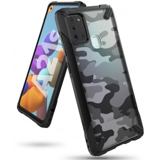 Силиконов калъф кейс Ringke FUSION X ,За Samsung A21s, черен Camo