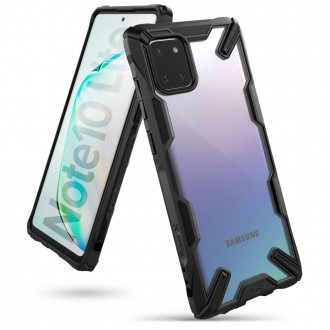 Силиконов калъф кейс Ringke FUSION X ,За Samsung Note 10 Lite,черен прозрачен гръб