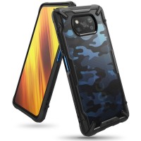 Силиконов калъф кейс Ringke FUSION X ,За Xiaomi Poco X3 NFC, черен Camo