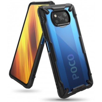 Силиконов калъф кейс Ringke FUSION X ,За Xiaomi Poco X3 NFC, черен 