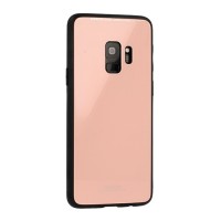 Силиконов калъф кейс със стъклен гръб за Huawei Y5 2018 розов