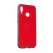 Силиконов калъф кейс със стъклен гръб за Xiaomi Redmi 8 червен 3