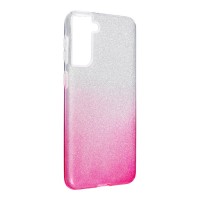 Силиконов калъф кейс Shining за Samsung S21 Plus, Pink-Clear