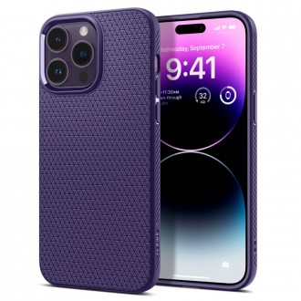 Силиконов калъф кейс Spigen Liquid Air Apple iPhone 14 Pro, Deep Purple