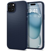 Силиконов калъф кейс Spigen Liquid Air Apple iPhone 15, Navy Blue