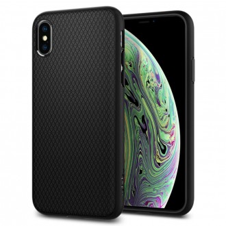 Силиконов калъф кейс Spigen Liquid Air за iPhone XS / iPhone X ,черен