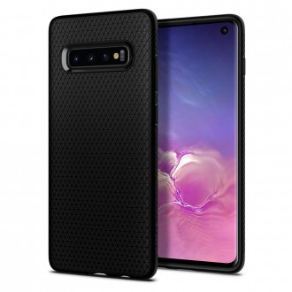  Силиконов калъф кейс Spigen Liquid Air за Samsung S10 черен мат 