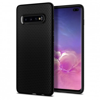 Силиконов калъф кейс Spigen Liquid Air за Samsung S10 Plus черен мат