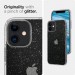 Силиконов калъф кейс Spigen Liquid Crystal Glitter за iPhone 12 mini, прозрачен 7