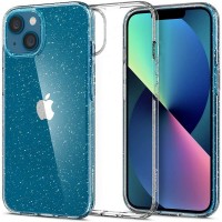 Силиконов калъф кейс Spigen Liquid Crystal Glitter за iPhone 13 mini, прозрачен