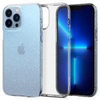 Силиконов калъф кейс Spigen Liquid Crystal Glitter за iPhone 13 Pro Max, прозрачен