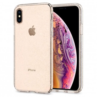 Силиконов калъф кейс Spigen Liquid Crystal Glitter за iPhone XS / X прозрачен