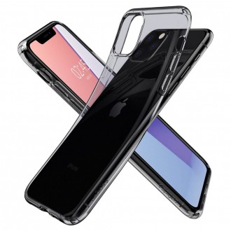 Силиконов калъф кейс Spigen Liquid Crystal за iPhone 11 сив