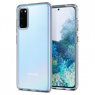 Силиконов калъф кейс Spigen Liquid Crystal за Samsung Galaxy S20 , прозрачен