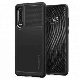 Силиконов калъф кейс Spigen Rugged Armor за Huawei P30, черен