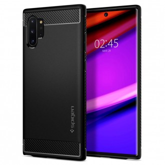 Силиконов калъф кейс Spigen Rugged Armor за Samsung Note 10 Plus ,черен