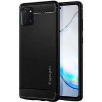 Силиконов калъф кейс Spigen Rugged Armor за Samsung Note 10 Lite , черен