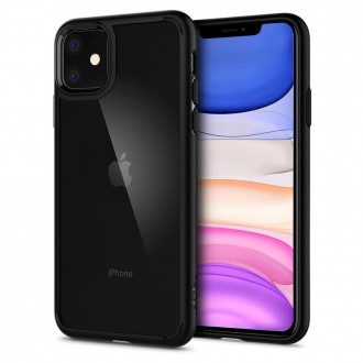 Силиконов калъф кейс Spigen Ultra Hybrid Iphone 11 черен мат