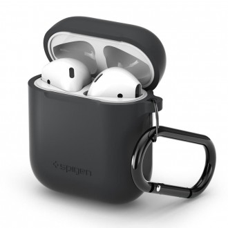 Силиконов калъф кейс Spigen за слушалки AirPods , Charcoal