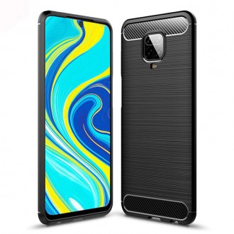 Силиконов калъф кейс TECH-PROTECT CARBON за Xiaomi Redmi Note 9 Pro / Note 9S, черен