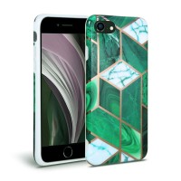 Силиконов калъф кейс TECH-PROTECT Marble за iPhone SE 2020 / iPhone 7 / iPhone 8, зелен