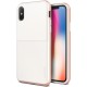 Силиконов калъф кейс VRS Design High Pro Shield S за iPhone XS / iPhone X, Бял/Розов