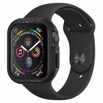 Силиконов калъф кейс за APPLE WATCH 4 (44MM) SPIGEN RUGGED ARMOR ,черен