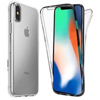 Силиконов калъф кейс за iPhone X / XS 360" прозрачен