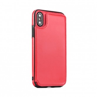 Силиконов калъф кейс за iPhone XR Wallet Case червен