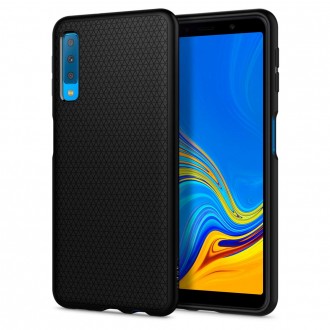 Силиконов калъф кейс за Samsung A750 A7 2018 SPIGEN Liquid Air черен мат