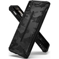 Силиконов калъф Ringke Dual-X iPhone XS Max, Camo Black
