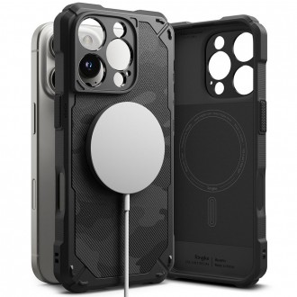 Силиконов калъф Ringke Rugged Gear Magnetic MagSafe iPhone 16 Pro Camo Black