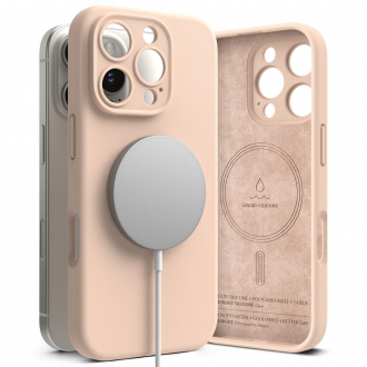 Силиконов калъф с MagSafe за iPhone 16 Pro Max от Ringke Silicone Magnetic , Pink Sand