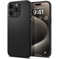 Силиконов калъф Spigen Liquid Air Apple iPhone 15 Pro Max Matte Black