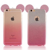 Силиконов калъф за Iphone 7 / 8 / SE 2020 розови/лилави уши