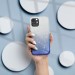 Силиконов калъф кейс, Forcell SHINING Case за SAMSUNG Galaxy A12, clear/blue 3