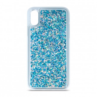 Силиконов калъф кейс с течен гел Liquid Sparkle TPU case за Xiaomi Redmi 9A / 9AT / 9i, тюркоаз