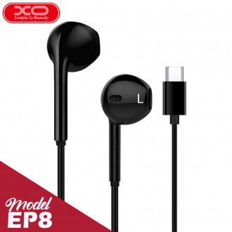 Слушалки с микрофон XO EP8 USB Type C черни