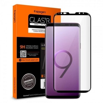 Стъклен протектор Spigen curved HD за Samsung S9 Plus