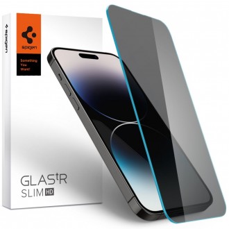 Стъклен протектор Spigen GLAS.tR Slim за iPhone 14 Pro, Privacy	