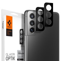 Стъклен протектор за камера Spigen Optik Camera Lens за Samsung S21, черен, 2бр