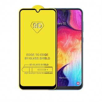 Стъклен протектор за целият екран 9D за Huawei P30 Lite ,черна рамка