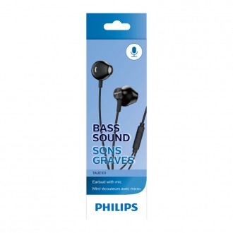 Стерео слушалки PHILIPS TAUE101BK, Черни